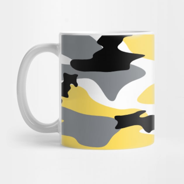 Black and Yellow Camo pattern Camouflage by Tshirtstory